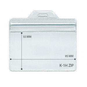 Карман горизонтальный герметичный с прозрачной застежкой "ZIP-LOCK", 95x55мм (внутренний размер), 100х79мм (внешний размер)
