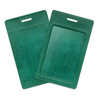 Вертикальный карман, зеленого цвета из эко-кожи, 63х94мм. (внутренний размер), 66х109мм. (внешний размер)